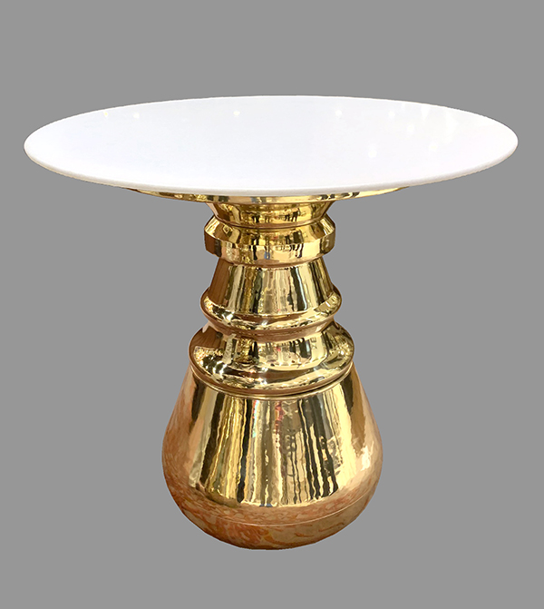 Aurika Table - Marble Top - Brass by Sahil & Sarthak